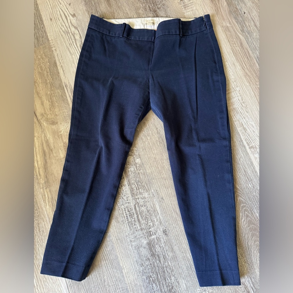 J. Crew Navy Blue Cropped Dress Pants